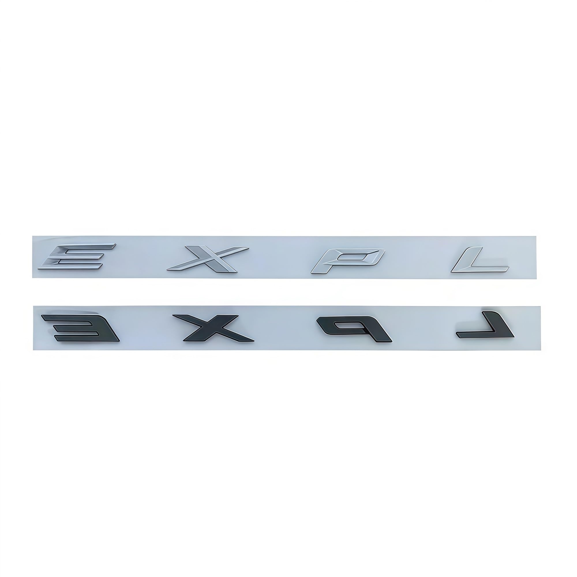 1PCS 3D ABS Cromato Lettere Nere Explorer Logo Auto Cofano Anteriore Emblema Cofano Badge Adesivo for Explorer 2020 2021(Glossy Black 2020-21)