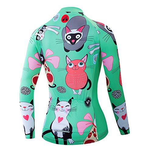 JPO JPO Camisetas de ciclismo anti-UV femininas manga longa mountain bike camisas outono respirável