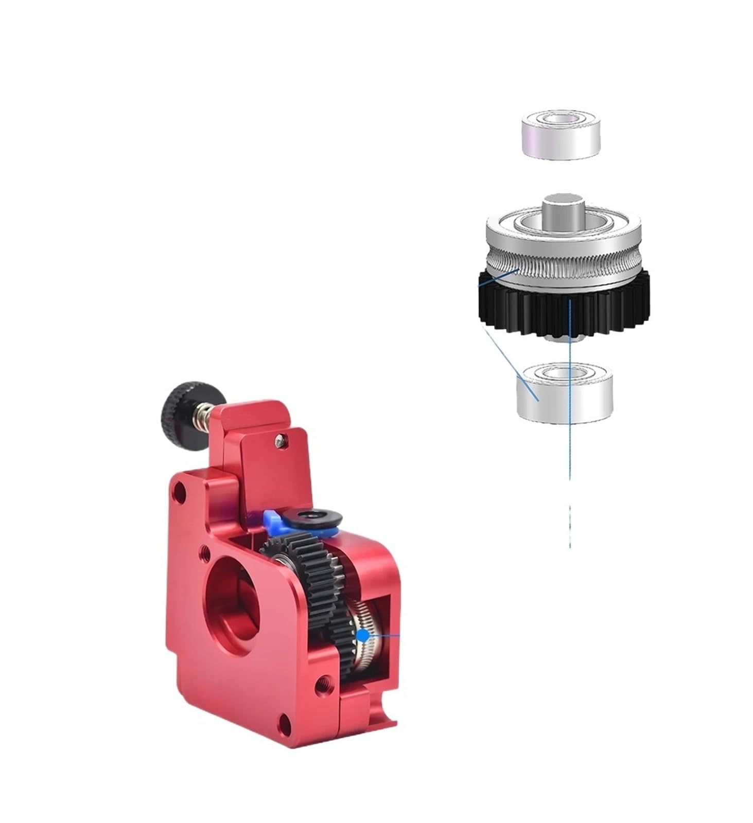 Kompatibel mit Creality, K1/K1C/Max Dual Gear Extruder Kit