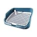 ＫＬＫＣＭＳ Dog Toilet Litter Tray, Puppy Potty Tray Trainer Corner, Pet Pee Toilet for Small Dog Puppy, Blue