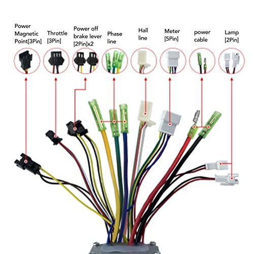 Elektrische fiets motor controllerset, DC 36 V, 48 V, 250 W, 350 W, 15 A, motorcontroller EN06, LCD-display, duimgaspedaal, sensorset - Afbeelding 4