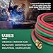 Puaibbsi Oxygen Acetylene Hose 1/4-Inch × 50 Feet with 9/16