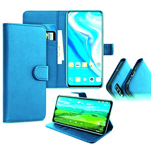 iPOMCASE Coque Portefeuille pour Huawei P Smart Z, Bleu, Blue