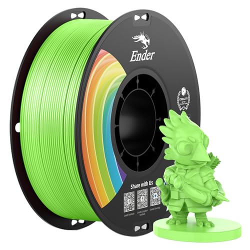 Image of Creality 3D Printer Filament, PLA Plus Filament 1.75mm Apple Green | PLA Pro Toughness Dimensional Accuracy + /- 0.03mm, 1KG Spool(2.2lbs) for Most 3D Printer