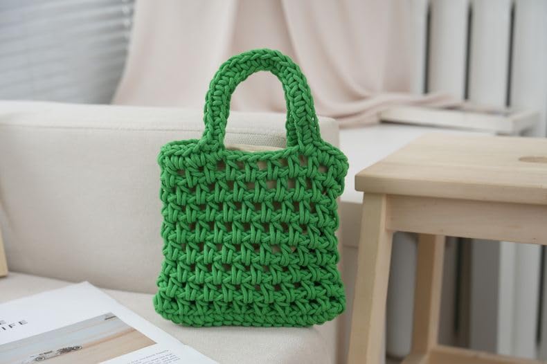 Image of Naimo Straw Beach Bag Woven Rattan Shoulder Bag Fishing Net Handbag Cotton Rope Tote Summer Crochet Hobo Bag