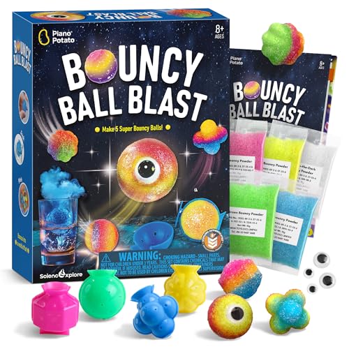 Dr. Daz Flummi Gummiball Hüpfbälle Selber Machen Set für Kinder Bouncing Ball Set Spiel ab 8 Jahren Springball für Kinder Ab 7 8 9 10 Party Mitgebsel Kindergeburtstag Gastgeschenke Jungen Mädchen