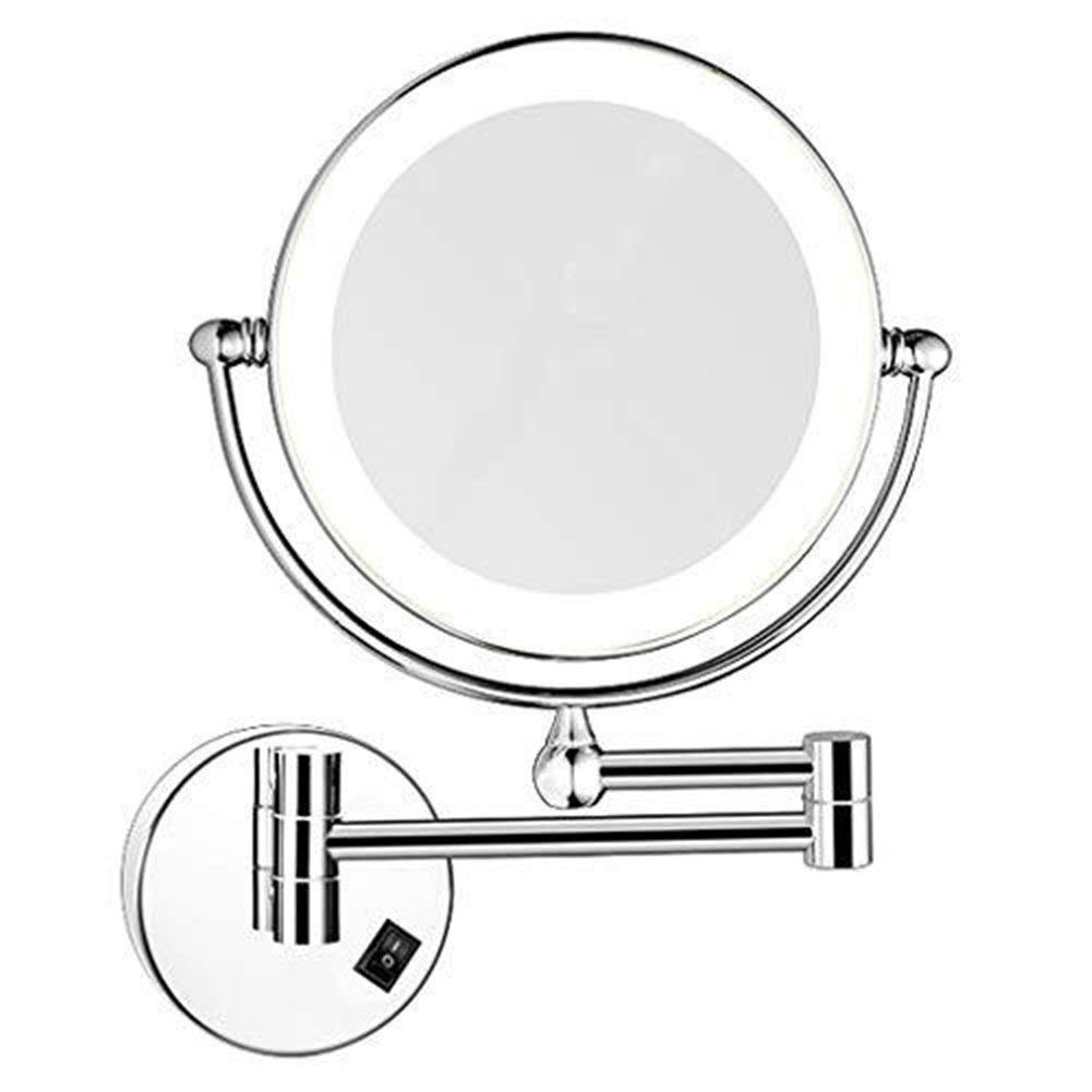 Miroir de maquillage LED double face pour corriger les défauts d'éclairage de salle de bain