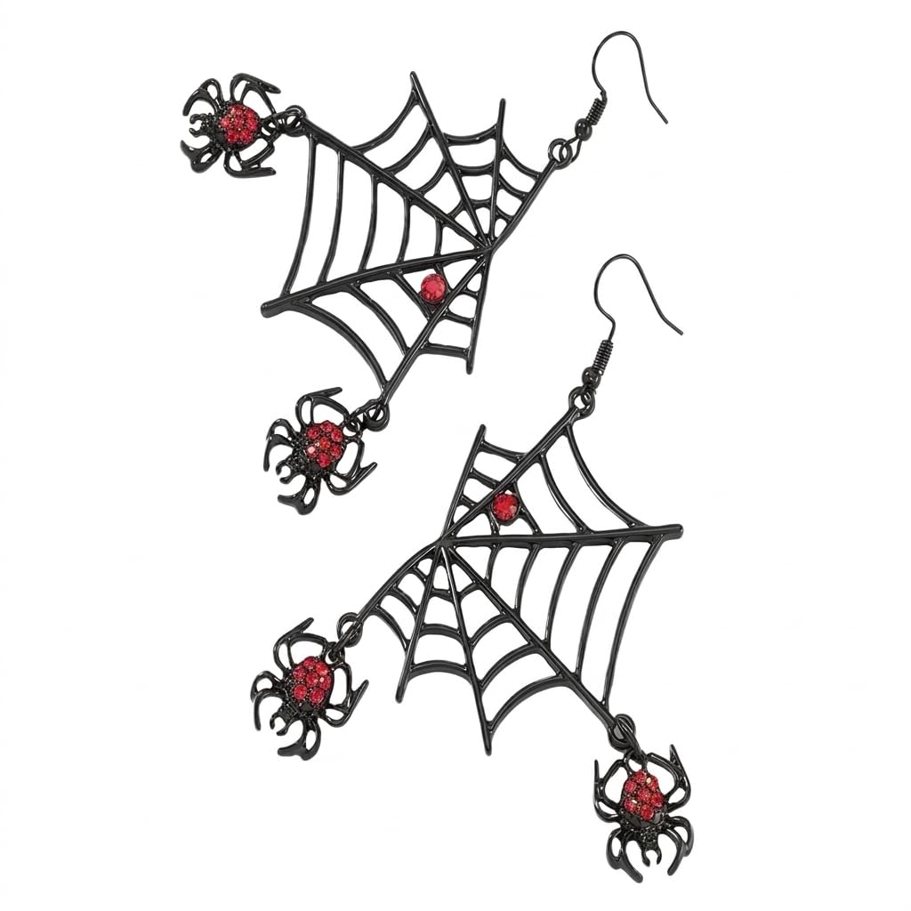 Anti Tarnish Venomous Web Drop Earrings Set for Women | Stylish Fashion Jewellery | Accessories for Girls | Minimal Jewelry | Ideal for Gifting | Marriage, Birthday | Gift for Valentine Day-image-22