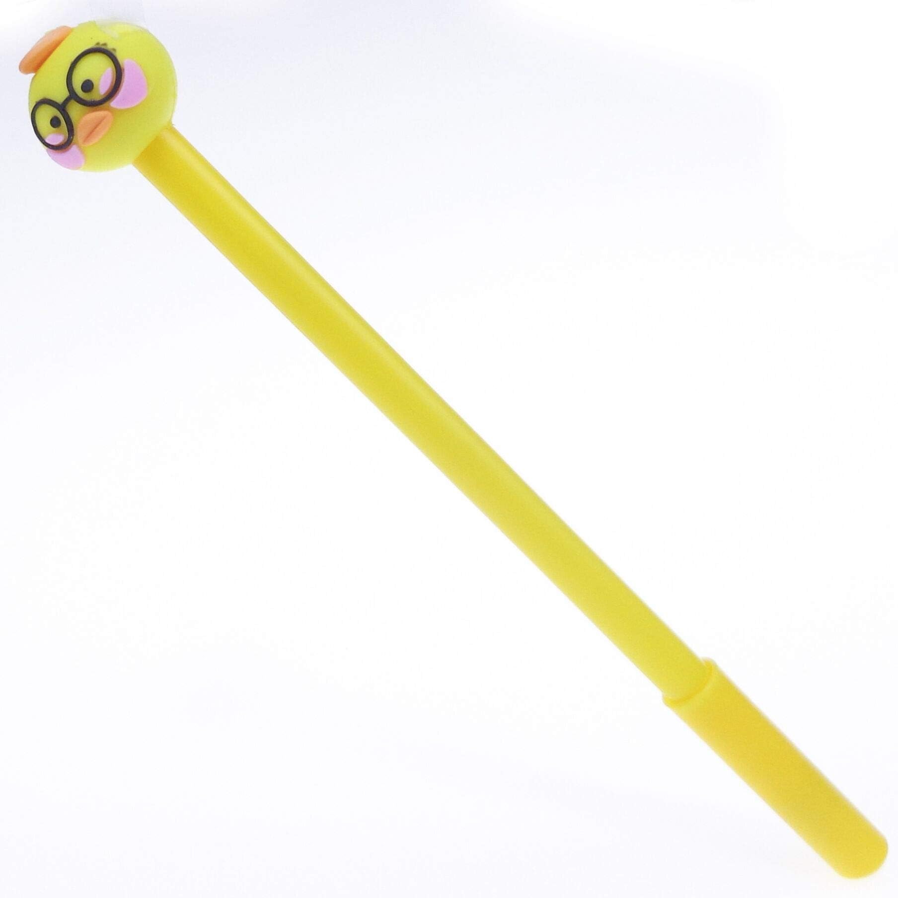 12 x Kreative Cat Expression Pen Gelschreiber Kawaii schwarz Schreib-Kugelschreiber 0,5 mm für Büro, Schule, Kinder, Zeichenstift Geschenke für Jungen und Mädchen, Studenten jeder Party gelb