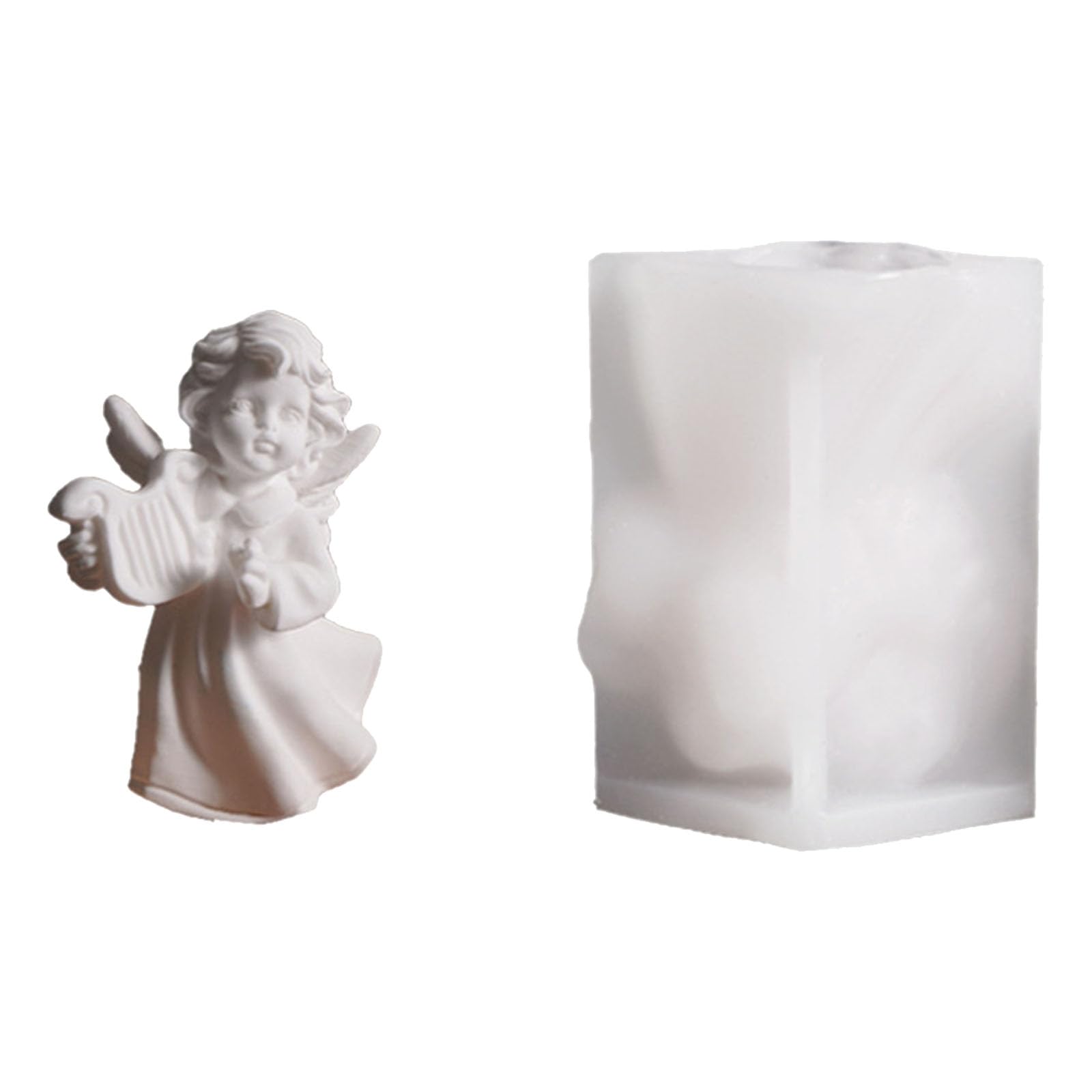 Qsvbeeqj Girls Piano Angel 1 Angel Figurine Silicone Molds For Soap Making Multipurpose Winged Silicones For Epoxy Resin Silicone Angel Mold