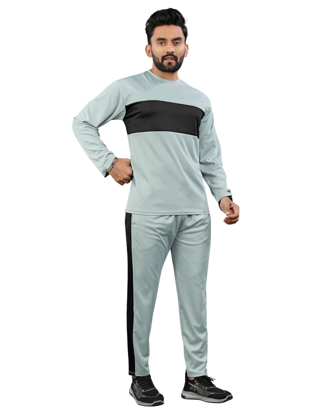 Men's Micromodal Night Suit Full Sleeve Round Neck T-Shirt with Matching Pants Soft Breathable Sleepwear Set Comfortable Loungewear & Nightwear for Men-image-14