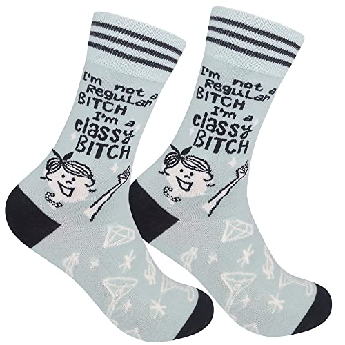 FUNATIC Funny and Crazy Socks with Sayings - Novelty Gifts for Men, Women, Teens, Not a Regular , 6-12