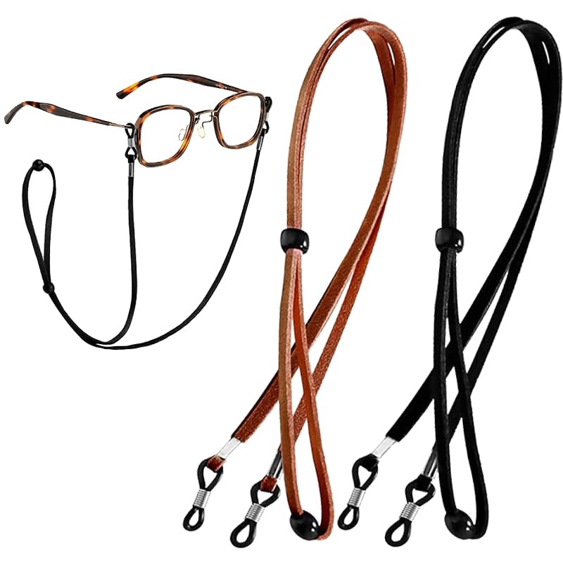 2 Stück Brillenbänder(70cm), universal Brillenkette, einstellbarer Brille Cord, für Damen und Herren, passend für Sonnenbrillen & Sportbrillen
