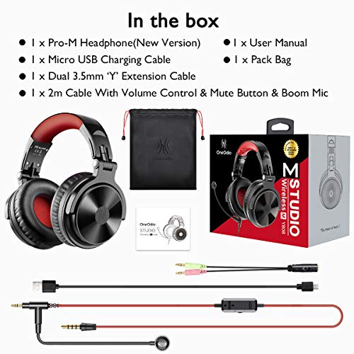 ایگرد | قیمت و خرید Bluetooth Over Ear Headphones with 110Hrs Playtime,  OneOdio Wired Gaming Stereo Headsets with Boom Mic for PS4, Xbox one, PC,  Wireless Headset for Phones, Laptop, Office -