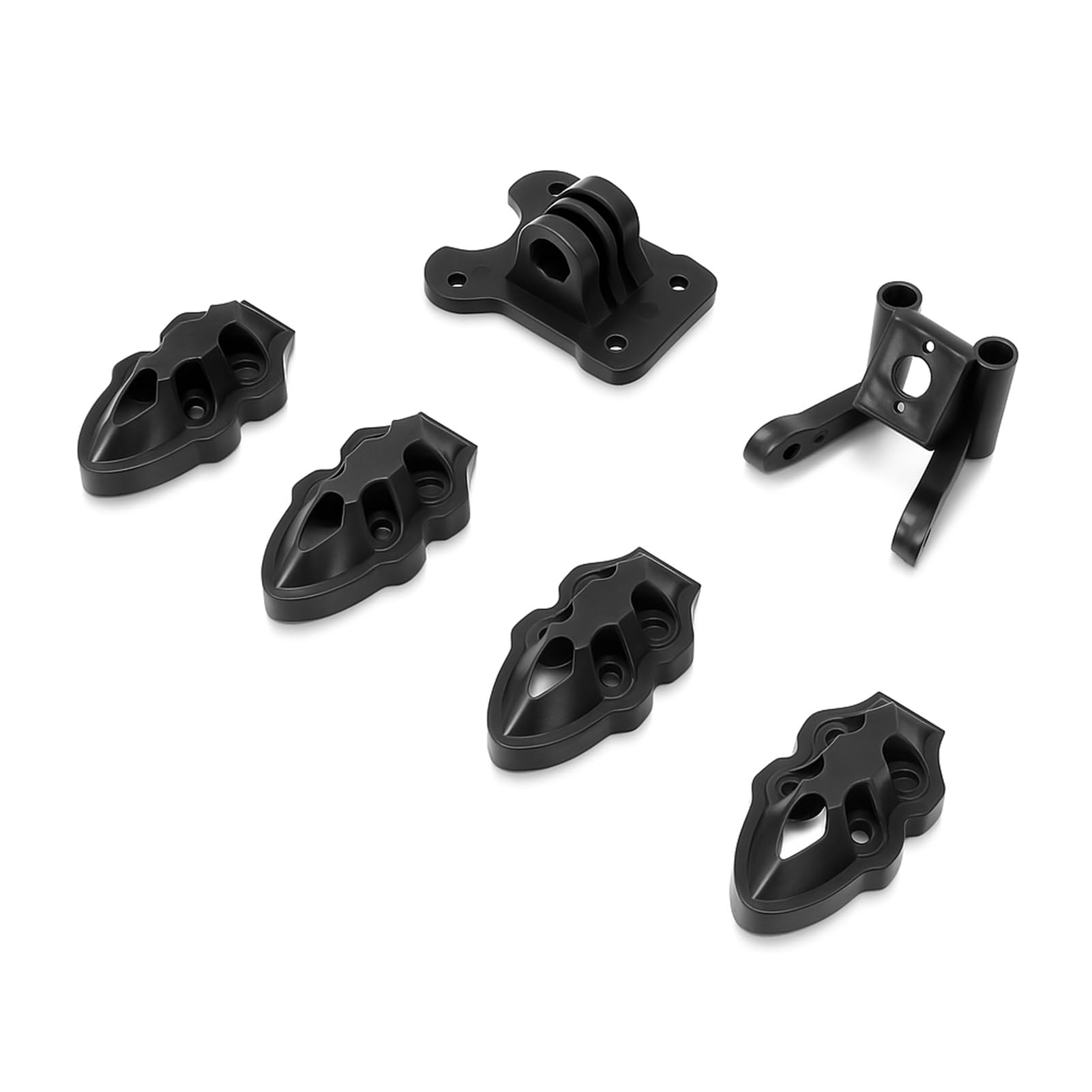 RC FPV Quadcopter Mounting Base Kit, 3D Printed Motor Camera Antenna Mounts for FPV Drone Protection Lightweight Frame Accessorie (Black)