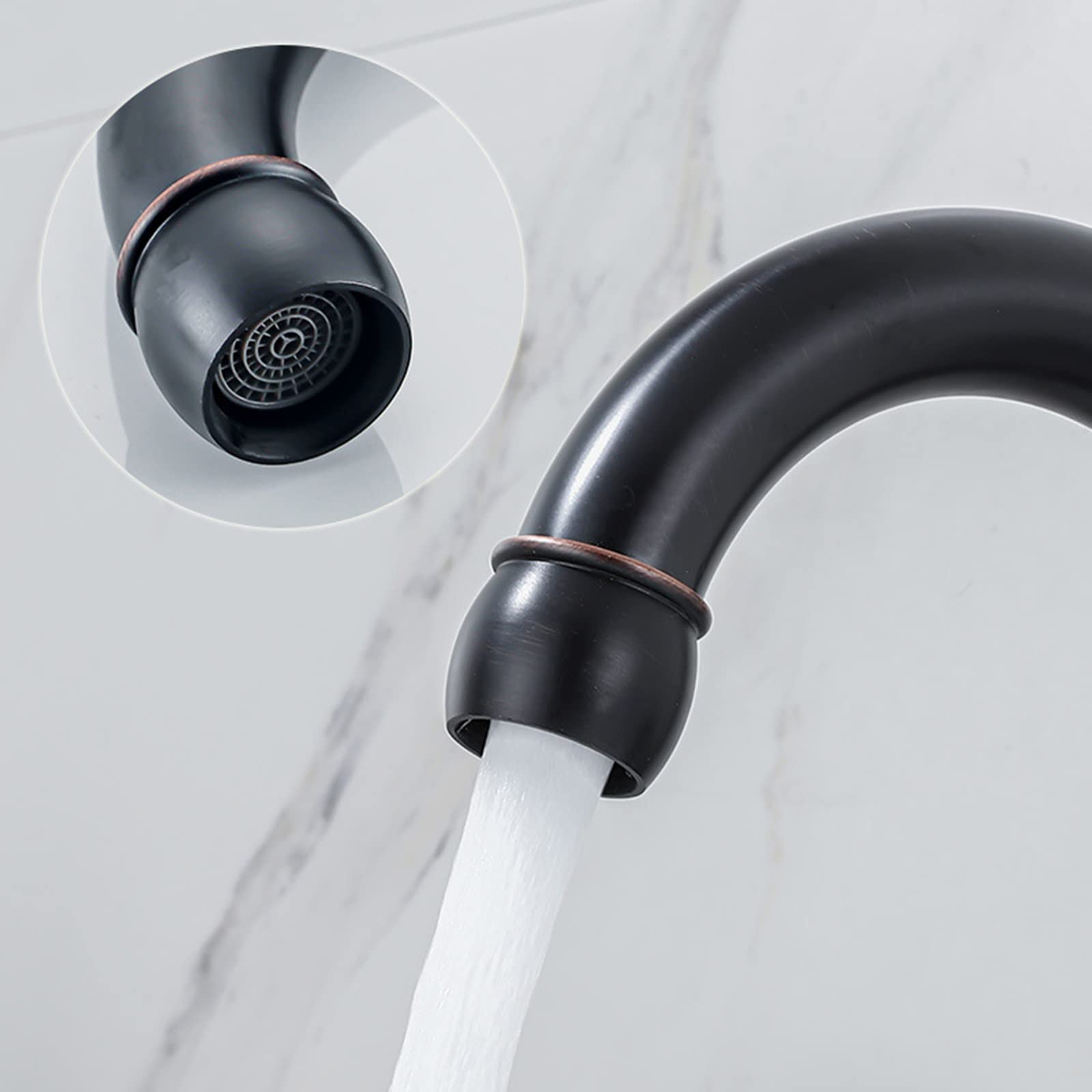retrò 2-Handle Rubinetto Bagno Lavabo Caldo e Freddo Multifunzione Ottone Rubinetto per Lavabo Tre Fori Rubinetto di Mescolanza,Antico