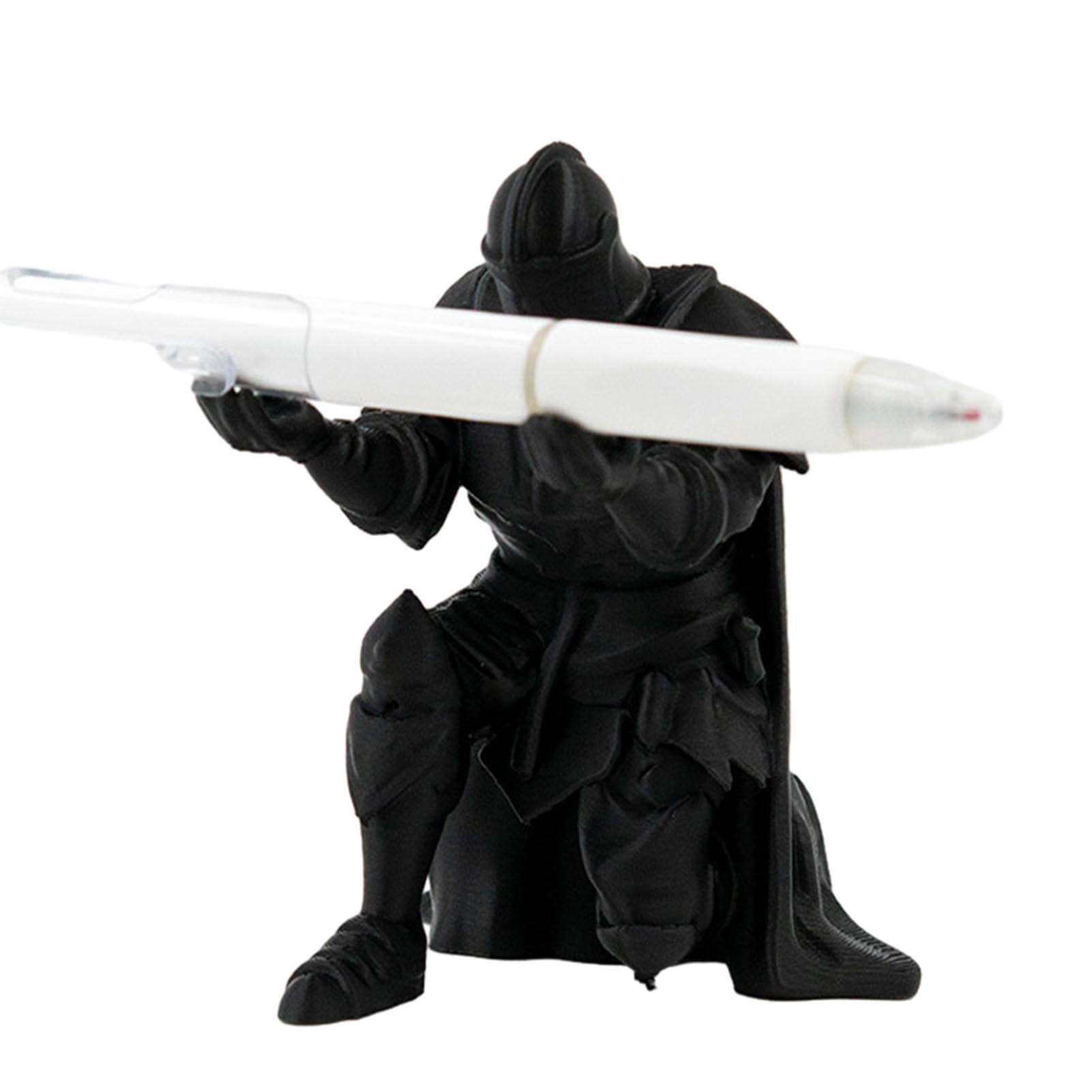 Glifora Medieval Knight Pen Holder - Kneeling Knight in Armour Pencil Holder, Desktop Decoration Fun Pen Holder Gift for Students and Office Workers
