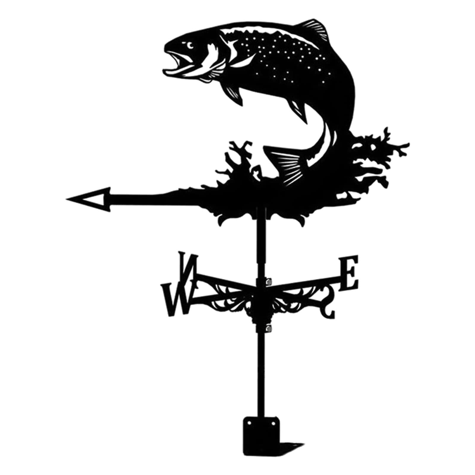 Edelstahl Wetter Flügel Metall Weathervane Yard Wind Garden Stake Wind Geschwindigkeit Spinner Vane Home Outdoor Garten Dekoration Gartenwetterfahnen (Color : Salmon)
