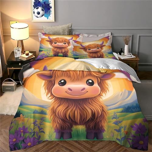 Housse de couette yak 3D de qualité supérieure lit simple 140x200