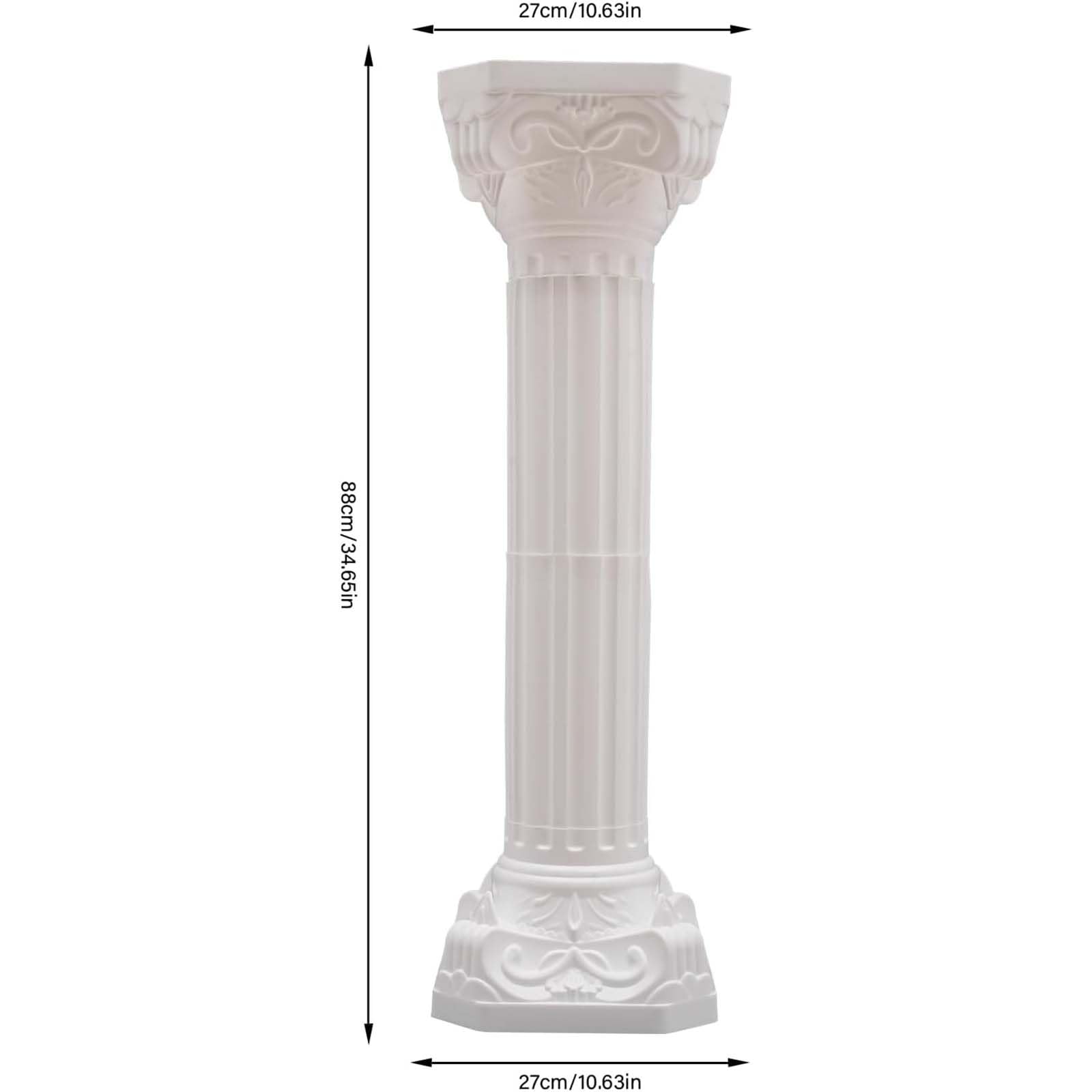 Eleganti colonne bianche per matrimoni con design romano, set di 4, perfette per decorazioni per eventi, supporti per piante, decorazioni per feste, vasi da fiori, pilastri e centrotavola.