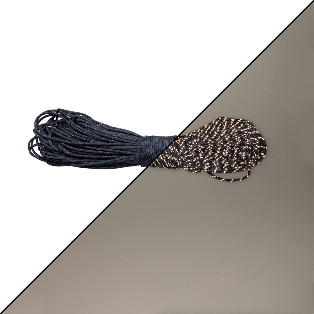 Paracord Planet – Fluorescent 1.75mm Reflective Guyline 95 Paracord Tent Rope Camping Parachute Cord – FS Navy Blue – 65ft
