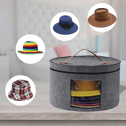 Memfish Hat BoxHat Boxes for Women Storage Travel Hat Box Large Round