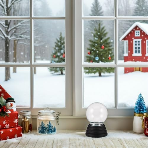 Kit de bolas de nieve navideñas Alipis con base para manualiones de casa 7