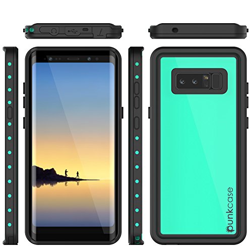 Punkcase Galaxy Note 8 Waterproof Case, [Studstar Series] [Slim Fit] [Ip68 Certified] [Shockproof] [Dirtproof] [Snowproof] Armor Cover For Samsung Galaxy Note 8 [Teal] #TOP6