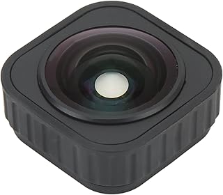 FOLOSAFENAR Wide Angle Lens, ABS Optical Glass 2.7K60 Frames Easy To Install Action Camera Max Lens Horizontal Lock 155 Degrees FOV for Shooting
