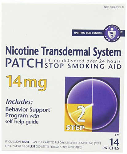Nicotine Transdermal System Patch, Stop Smoking Aid, 14 Mg, Step 2, 28 Patches (2 Packs of 14 Patches)