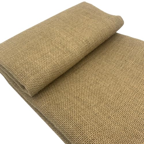 EDGEAM 100cm Jute Stoff Meterware 160cm Breit, Sackleinen aus Naturfasern 280g/m², Jutestoff zum Nähen, Basteln, Dekostoff für Haus, Gartenarbeite, Parteien Accessoires, DIY Projekte (Jute, 100x160cm)