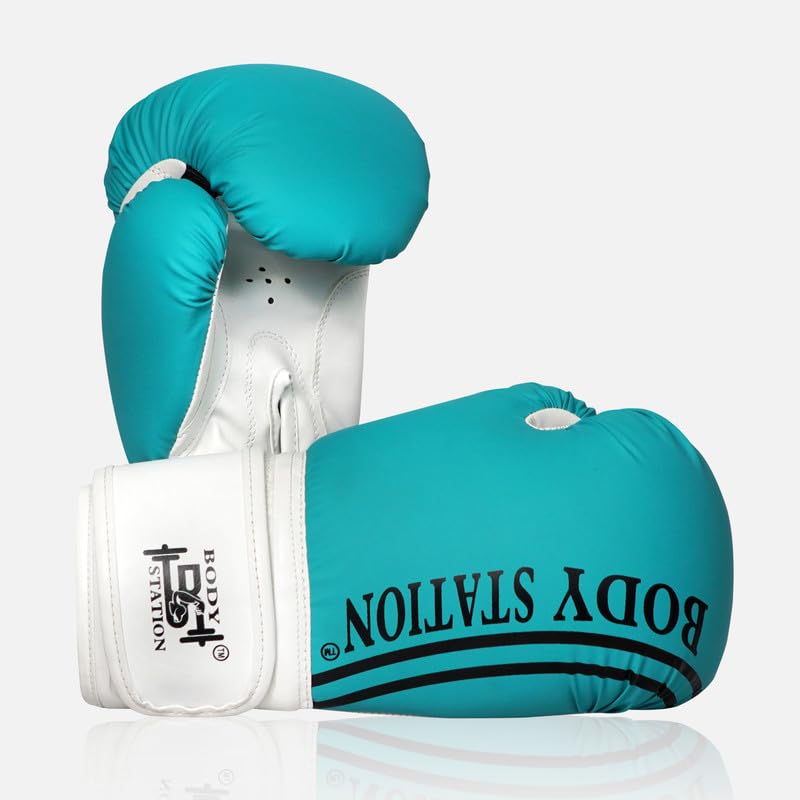 Image of Boxing Gloves - Faux Leather Training Gloves with Hook and Loop Velcro Closure for Long-Lasting Strength and Durability