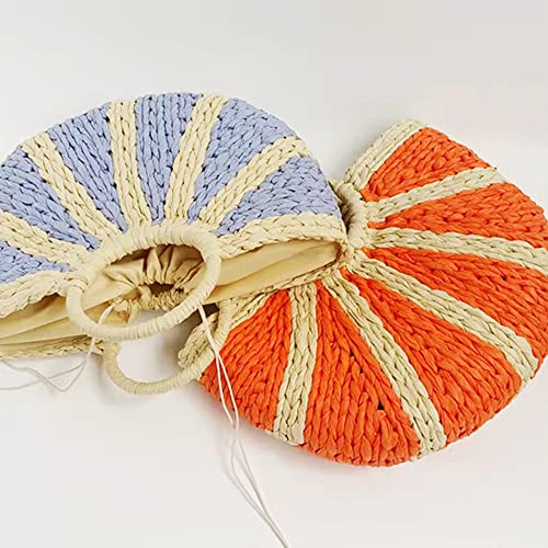 Bolso Tote Retro de Paja Tejido a Mano para Mujer miniatura 4
