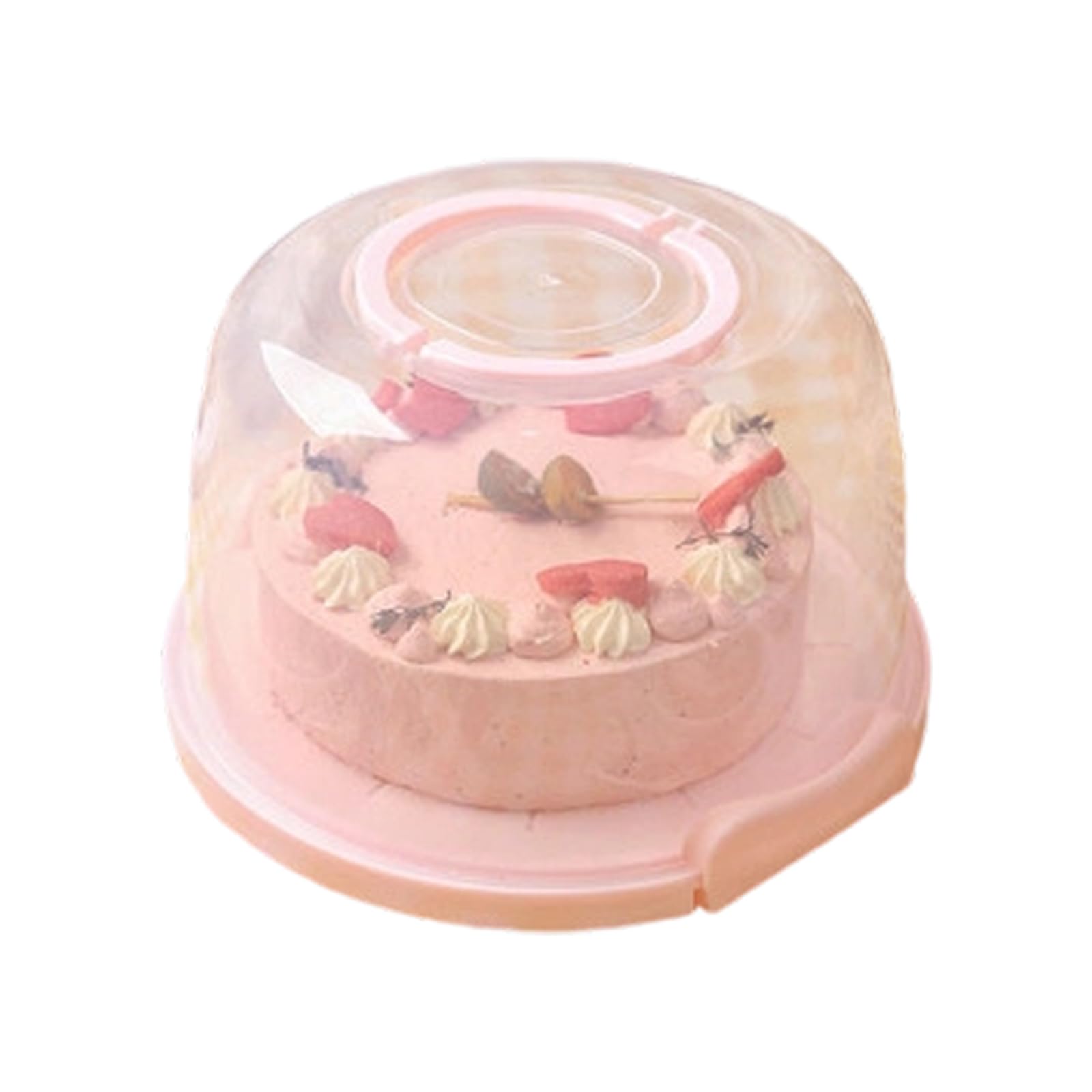 Msioytog Dessert Box with Carrying Handle Storage Container with Cover for Cakes Cookie and Snacks Portable Cake Storage Container