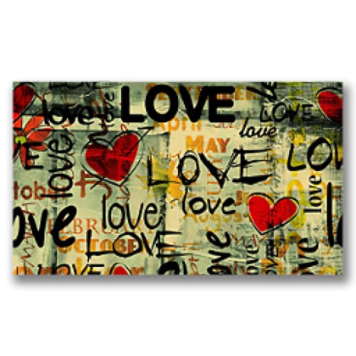 Graffiti rue pop art coloré pour afficher l'amour sur les murs de la maison