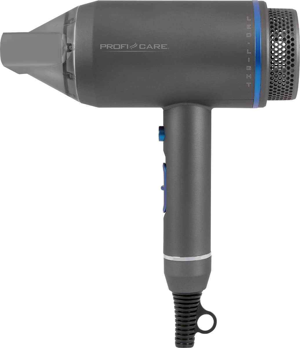 Professionele föhn – Haardroger – Haardroger diffuser – haardroger en accessoires – Proficare professional ionic – Haardroger Compact 1600 Watt PC – HT 3082, Blauw/Antraciet