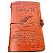 to My Daughter Leather Journal-Enjoy The Ride Writing Journal Drawing Sketch Book,120 Page Travel Diary Refillable Notebook,to Daughter Gift for Birthday Graduation