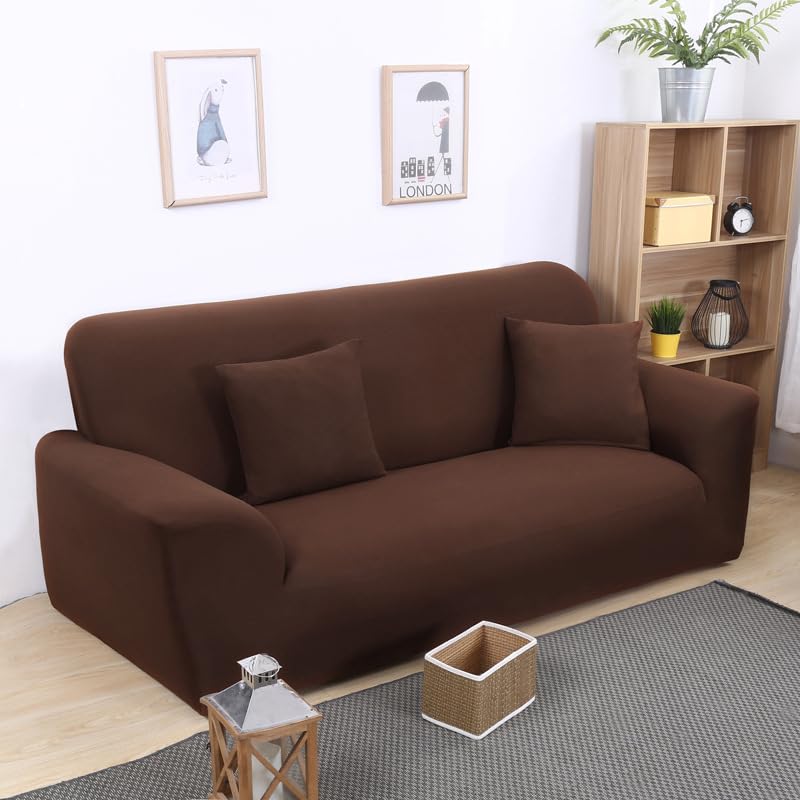 Housse de canapé extensible antidérapante 4 places protectrice et lavable