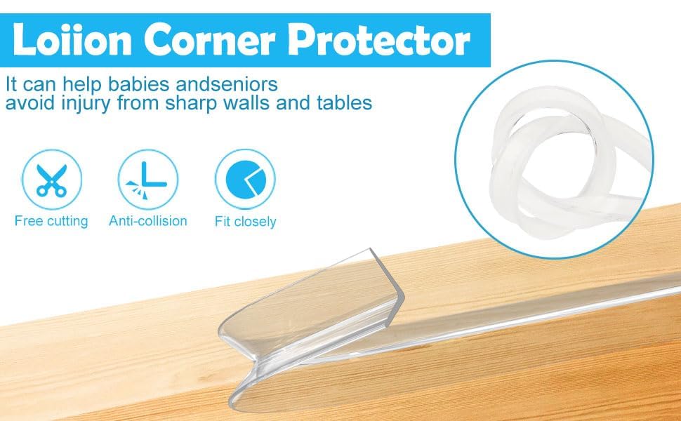 Image of 3-Meter Protector, Baby Proofing Edge Protector Strip for Baby, Child Proof Table Edge Protectors Guards Safety Bumper Cover for Furniture Desk Crib Gate Bed Wall Soft Silicone