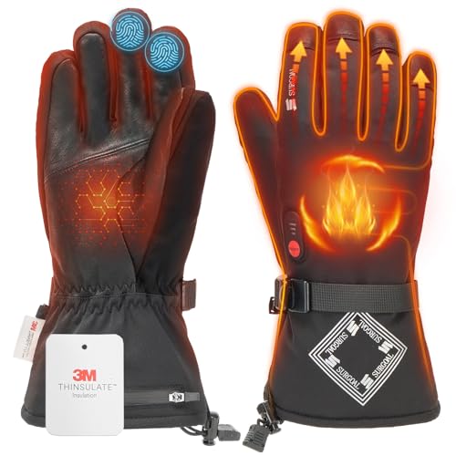 SURGOAL Leather Heated Gloves