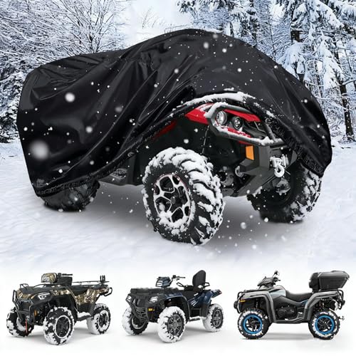 Chikia XL ATV Cover 420D Waterproof,4 Wheeler ATV Cover