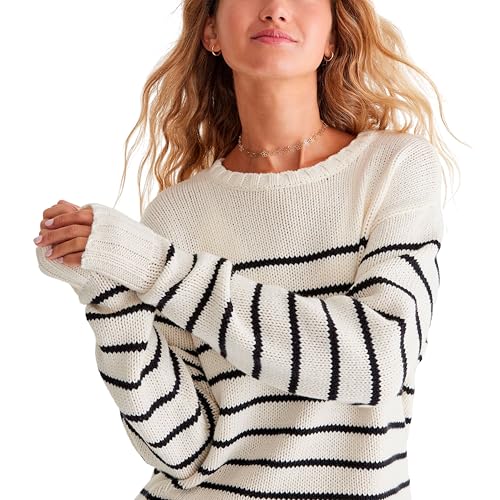 AEROPOSTALE Women's Stripe Oversized Crewneck4