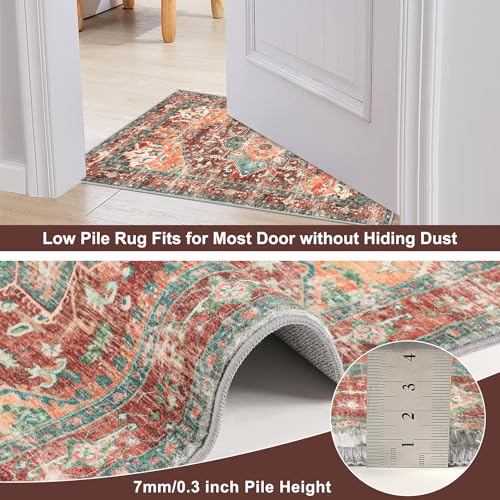 Yamaziot DD-FYRCA-ORG28 Washable Runner Rug, 2X8 Non-Slip Boho Vintage Hallway Rug Runner thumb #4