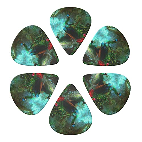Lot de 6 médiators colorés en forme de paon pour guitare acoustique, guitare électrique, basse, ukulélé – fins, moyens… - Les Beatles, Paul McCartney, John Lennon, RIngo Starr, George Harrison Lot de 6 médiators colorés en forme de paon pour guitare acoustique, guitare électrique, basse, ukulélé – fins, moyens… – Image 5