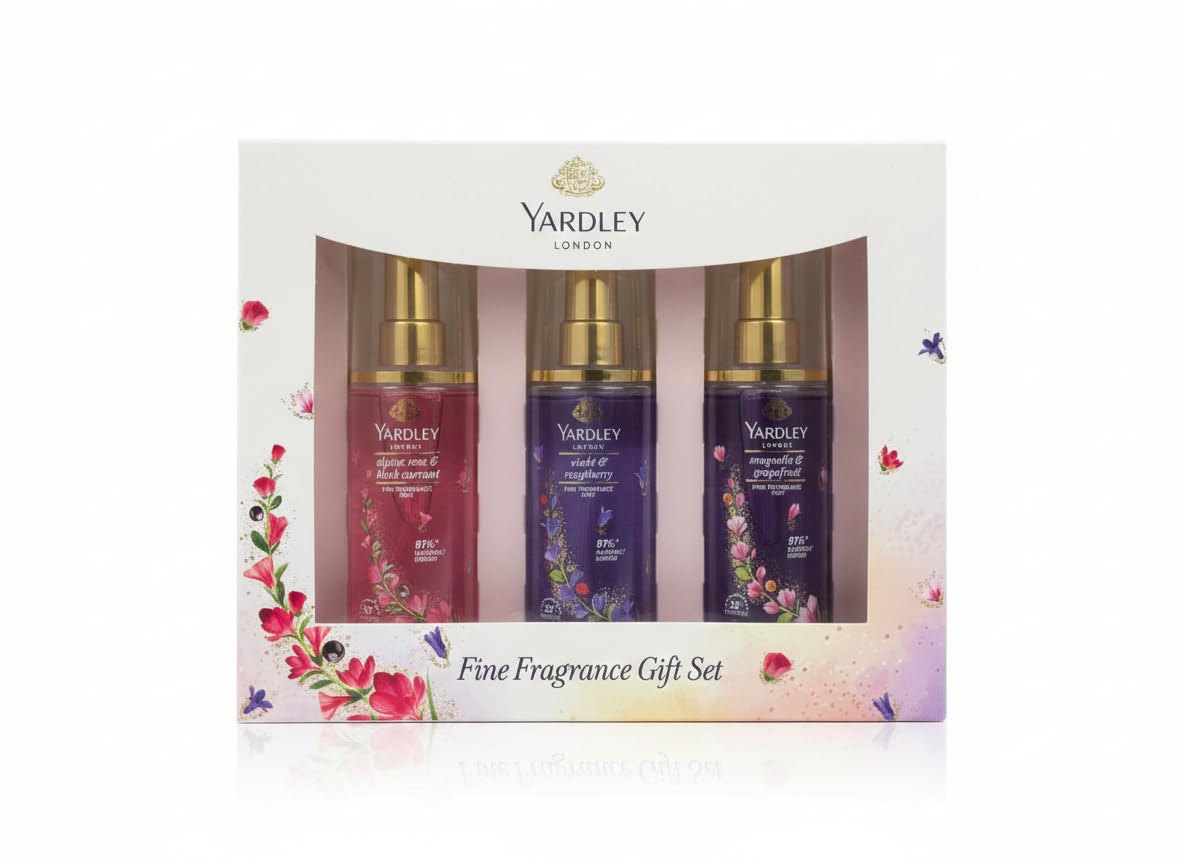 Yardley London Fine Fragrance Gift Set for Women | Floral Perfume Mist Combo Pack of 3 (35 ml Each) | Long Lasting Body Spray | Ideal Gift for Women & Girls-image-42