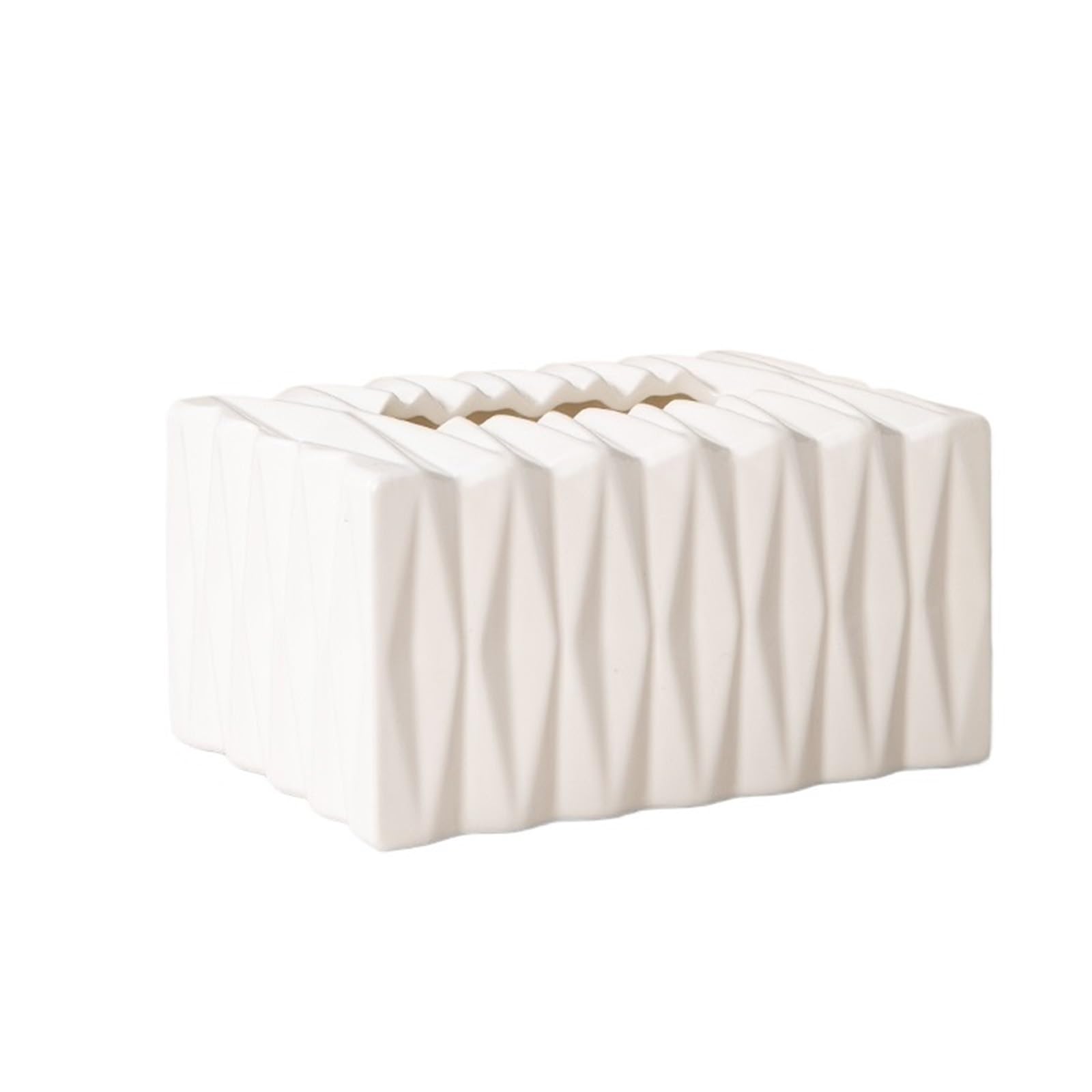 Tissue Light Luxury Ceramic Tissue Box Home Living Room Creative Napkin Facial Dispenser(White,Small)