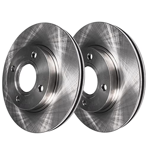 Image of Detroit Axle - Front Brake Kit for 2007-2013 Mini Cooper | Disc Brake Rotors Ceramic Brake Pads Replacement 11.02 inch inch Rotor 2008 2009 2010 2011 2012
