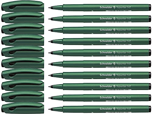 Schneider 1471 Topwriter 147 Stylo feutre Noir Lot de 10