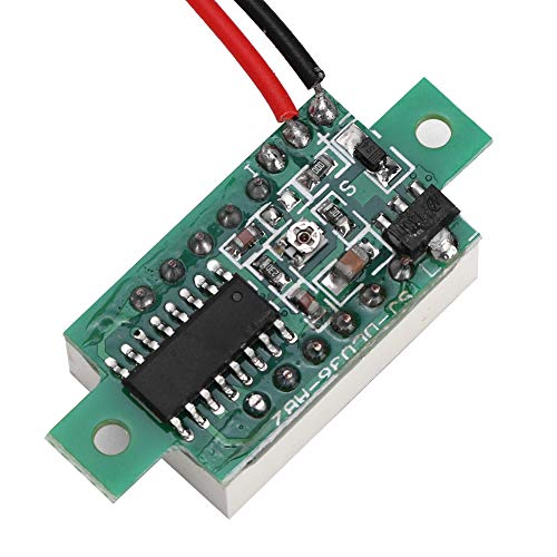 2 Pezzi Mini Voltmetro Digitale DC 4,7-30V 0,36'' LED - Tester Di Tensione Con Protezione Inversione Di Polarità - Per Fai Da Te