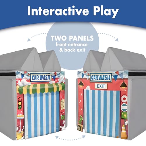 Image of Play Panel for Modular Play Couch Childrens Play Panel for Toddler (Sofa not Included) (Carwash - Two Panel Set)